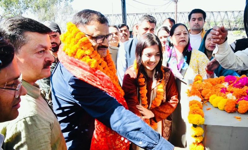 Javed Rajar R Javed Rana releases water into Ranbir Canal - Daily Excelsior